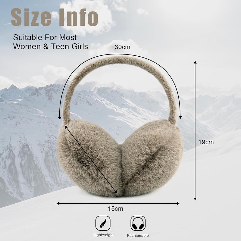 YATANAM Ear Muffs for Women Faux Fur Winter Girls Earmuffs Fluffy Adjustable Ear Warmers Cute Ear Covers - Image 5